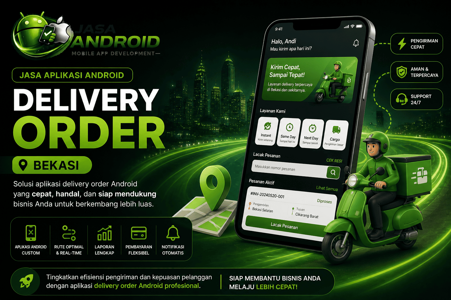 Jasa Aplikasi Android Delivery Order Bekasi: Solusi Digital Terbaik untuk Bisnis Kuliner & Retail